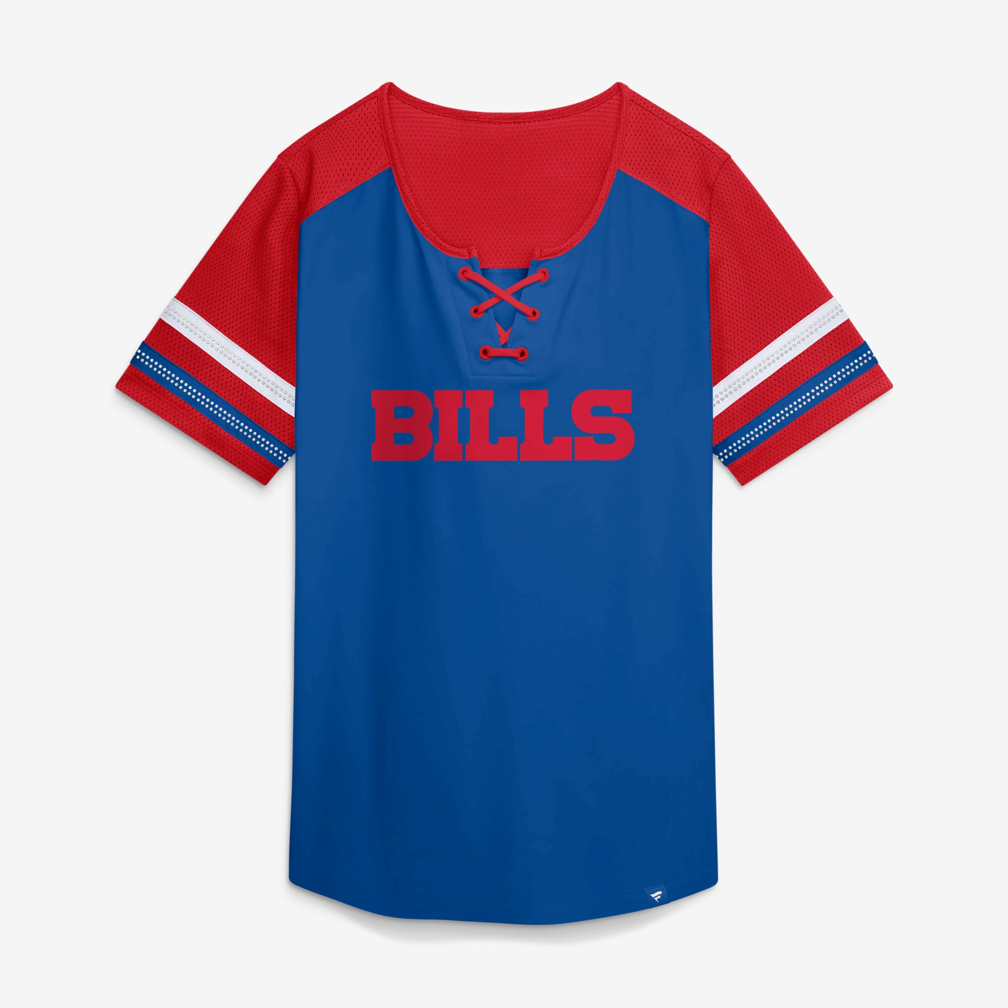 Women's Fanatics Josh Allen Royal Buffalo Bills Curl Route Athena Lace-Up Name & Number Shirt